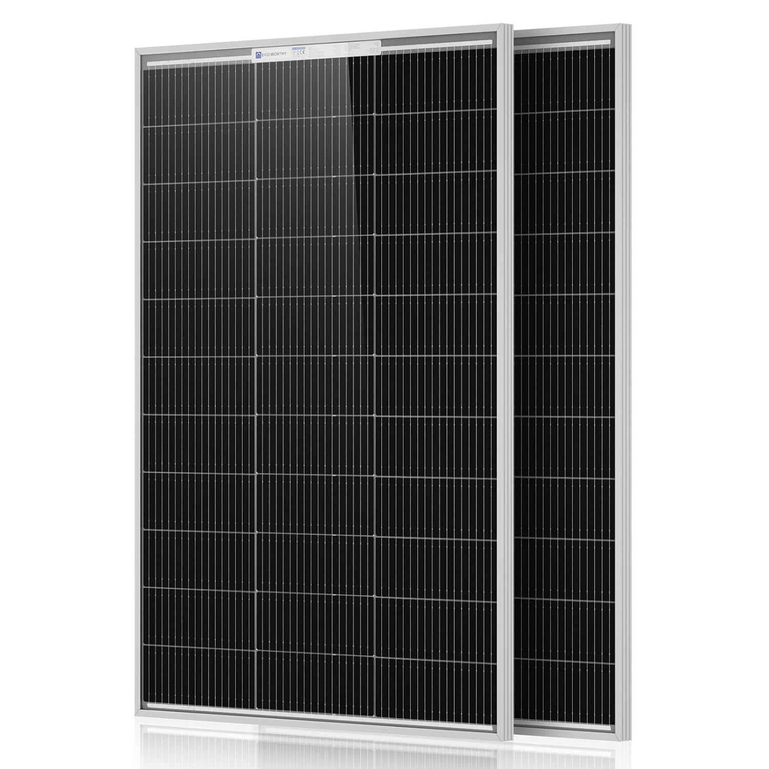 ECO-WORTHY 2pcs 100 Watt Solar Panels Monocrystalline Solar Panel for 12V/24V Battery RV Marine Boat and Other Off-Grid Applications, 2-Pack 100W