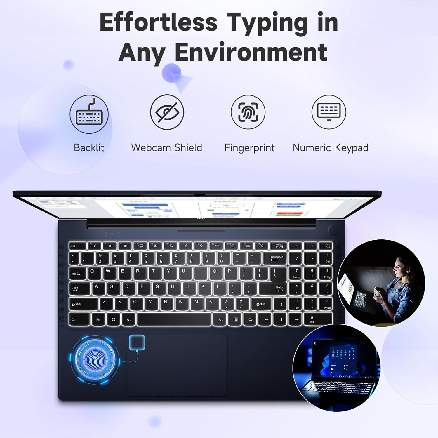 NIMO 15.6' FHD IPS Laptop, Core i3-1215U 6-Core Up to 4.4GHz (Beats R5 7520U), 16GB RAM 512GB SSD, Wi-Fi 6, Backlit Keyboard, Fingerprint Reader, 65W Type-C Charging, Student & Business Notebook