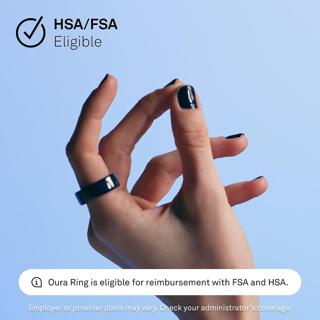 Oura Ring 4 - Ceramic Midnight - Size 10 - Sleep, Activity, Women's Health, AI Advisor, Up to 8 Days of Battery Life, Size Before You Buy, Android & iOS Compatible