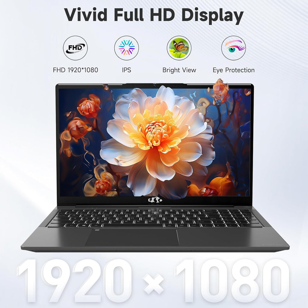 NIMO 15.6' IPS FHD-Business-Laptop, Intel 6 Core i3-1215U 32GB RAM 2TB SSD (Beat i5-1135G7, Up to 4.4GHz) Laptop-Computer with Fingerprint Backlit Keyboard 65W Type C Wi-Fi 6 Numpad Win 11