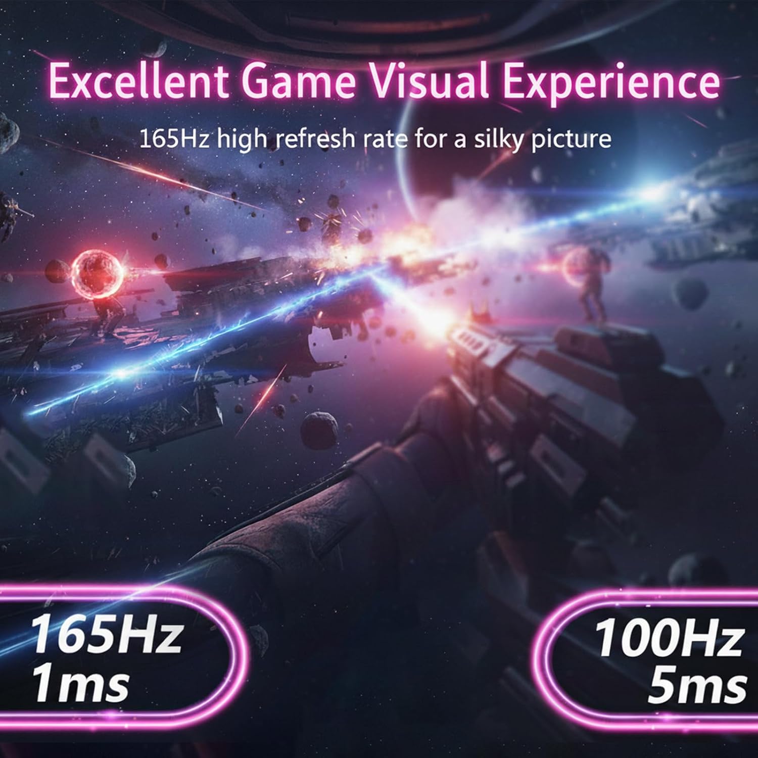 ZZA 49' Curved Gaming Monitor, 5K UHD (5120x 1440) VA Display, 1500R Immersion, 165Hz Refresh Rate, Advanced Computer Screen, Supports AMD FreeSync Premium, 120% sRGB Color Gamut,HDMI 2.0/DP1.4