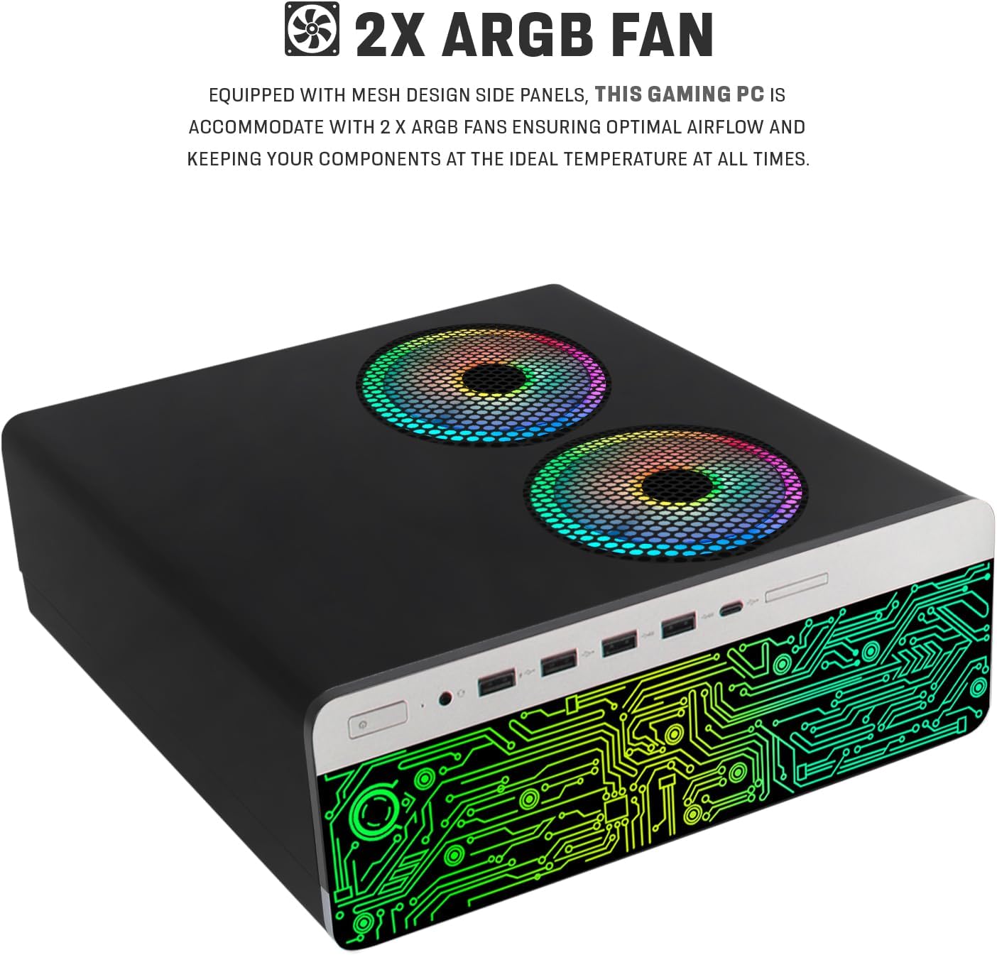 HP Gaming PC Desktop Computer – AMD Pro A10-9700,RX 550 Graphics,8GB RAM,1TB SSD,Dual 27 Inch Curved Monitor,RGB Keyboard with AI Copilot,Mouse,2X ARGB Fan WiFi,RGB Headphone,Windows 11(Renewed)