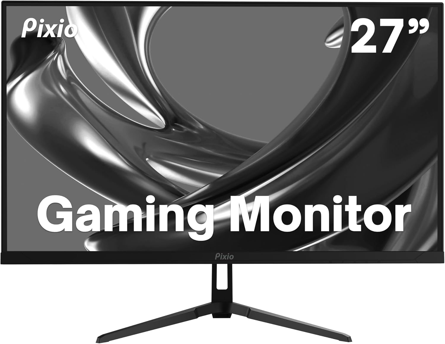 Pixio PX278 Wave 27 inch 180Hz Refresh Rate FHD 1440p Resolution Fast IPS Panel 1ms GTG Response Time Gaming Monitor and PS1S Wave Black Single Monitor Arm - Fits up to 32 inches and 19.8lbs