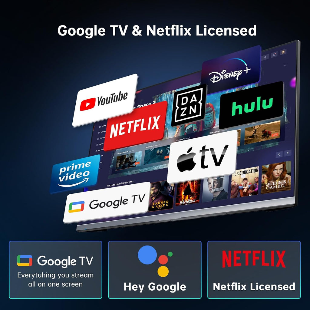 KTC 32 Inch 4K Smart Monitor, Google System UHD (3840x 2160) Smart Monitor with Speakers, Netflix Licensed, Type-C 65W PD, WirelessDisplay, HDR, Hey Google Voice Remot, VESA Support (Renewed)