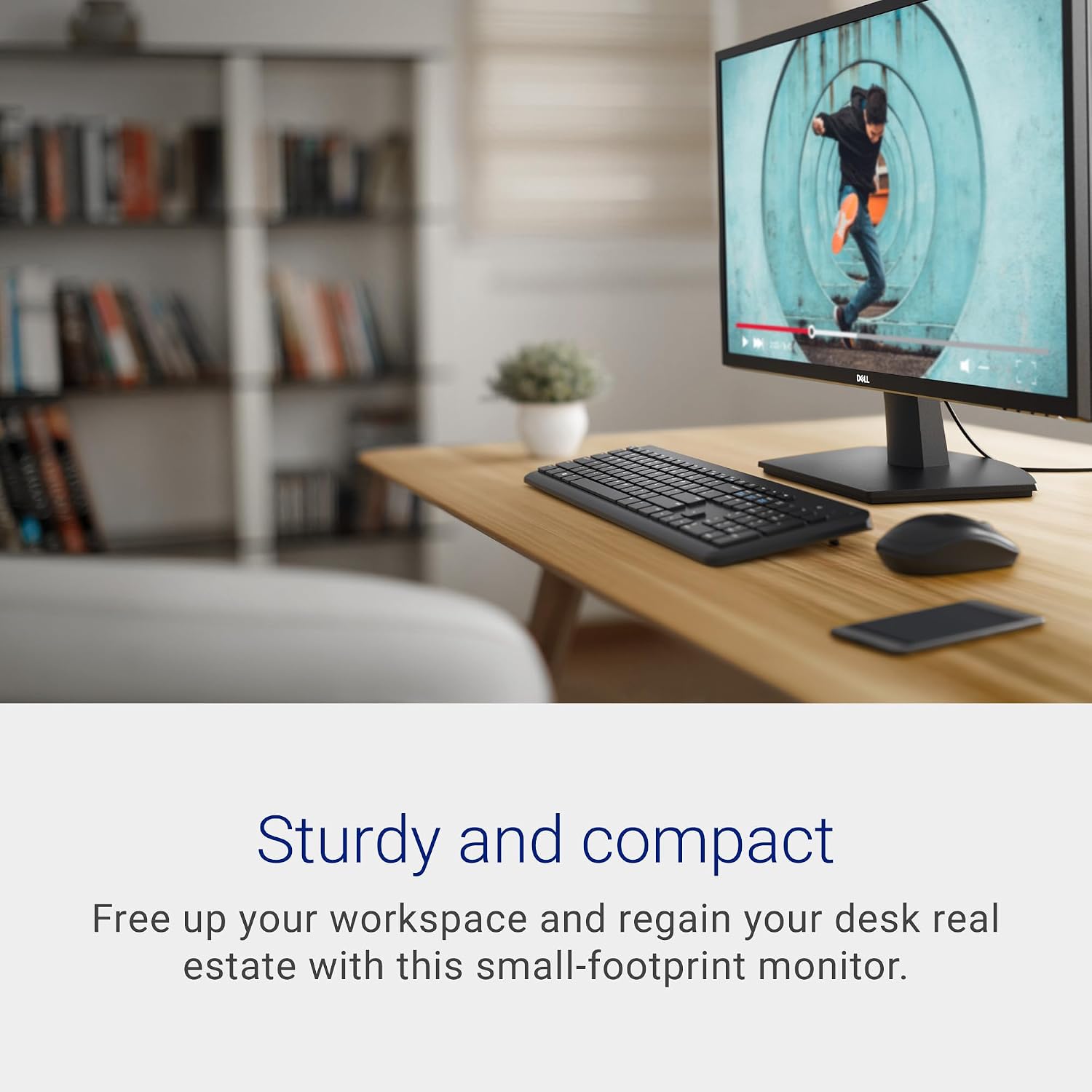 Dell SE2722H Monitor - 27-inch Full HD (1920 x 1080) 60Hz 8ms Display, HDMI/VGA Connectivity, AMD FreeSync Technology, Tilt Adjustability - Black