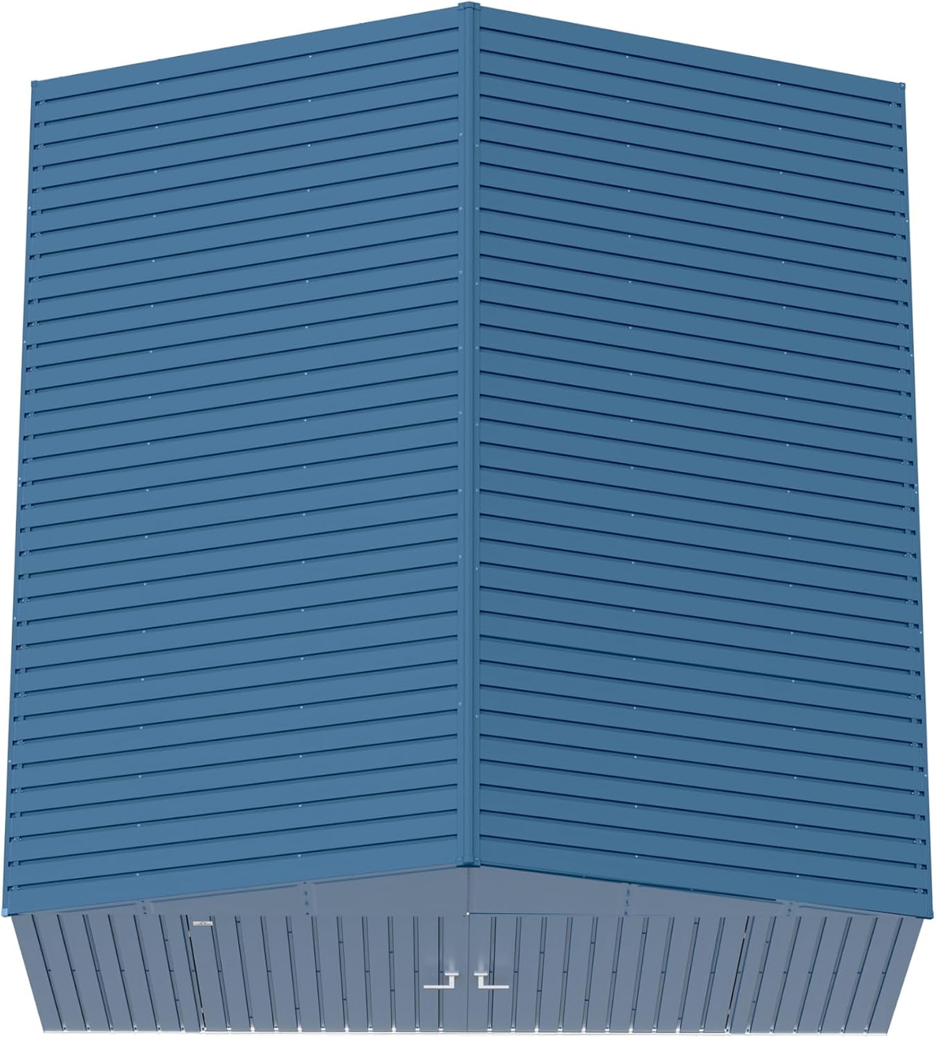 Arrow Shed Elite 12' x 12' Tall Outdoor Steel Storage Shed with High Gable and Lockable Doors Storage Building, Blue Grey