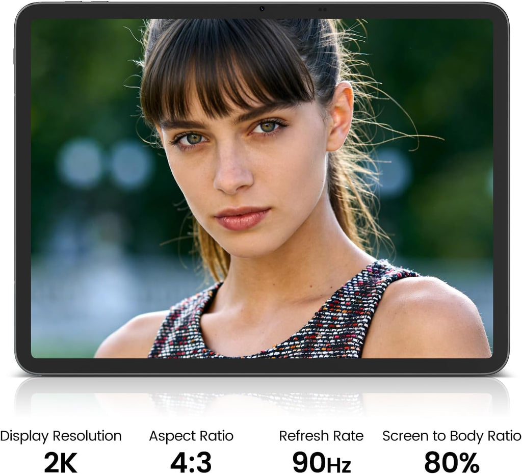 Blackview 13 Inch Tablet with Keyboard, Android 15 Tablet with Pen, 2K+, 90Hz, 12.7' Large Screen, Helio G100, 18GB RAM 256GB, 5G WiFi, Widevine L1, GPS – for Study, Work & Entertainment