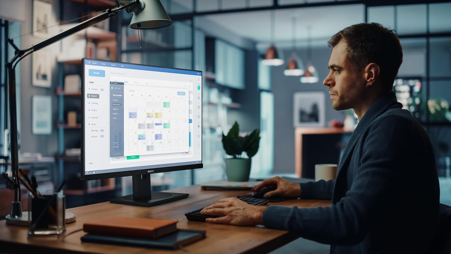 PHILIPS 32' 4K UHD monitor with USB-C docking (Renewed)