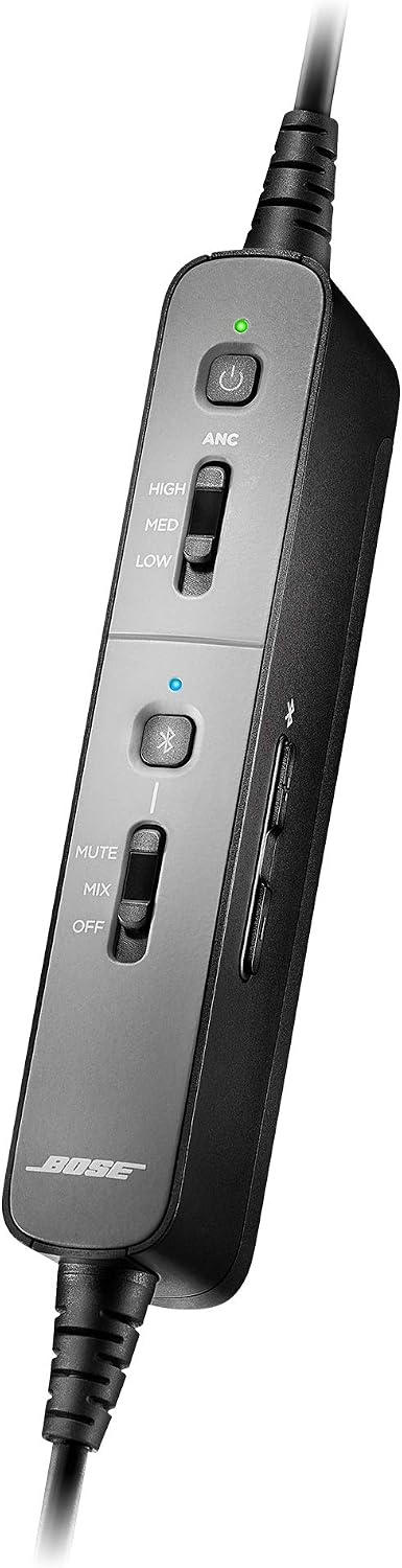Bose Proflight Series 2 Aviation Headset with Bluetooth Connectivity, Dual Plug Cable, Black