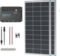 【New Upgrades】 Renogy 200 Watt Solar Panel Kit 12 Volt N-Type Starter Kit with 2 Pcs 100W Solar Panel and 30A PWM Charge Controller for RV, Boats, Trailer, Camper, Marine,Off-Grid System