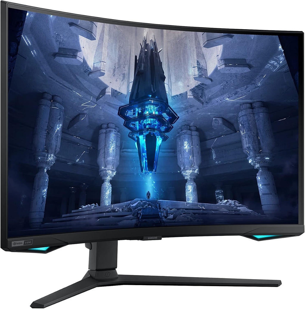 Samsung 32' Odyssey Neo G7 4K UHD 165Hz 1ms G-Sync 1000R Curved Gaming Monitor, Quantum HDR2000, AMD FreeSync Premium Pro, Ultrawide Game View, DisplayPort, HDMI, Height Adjustable Stand, Black