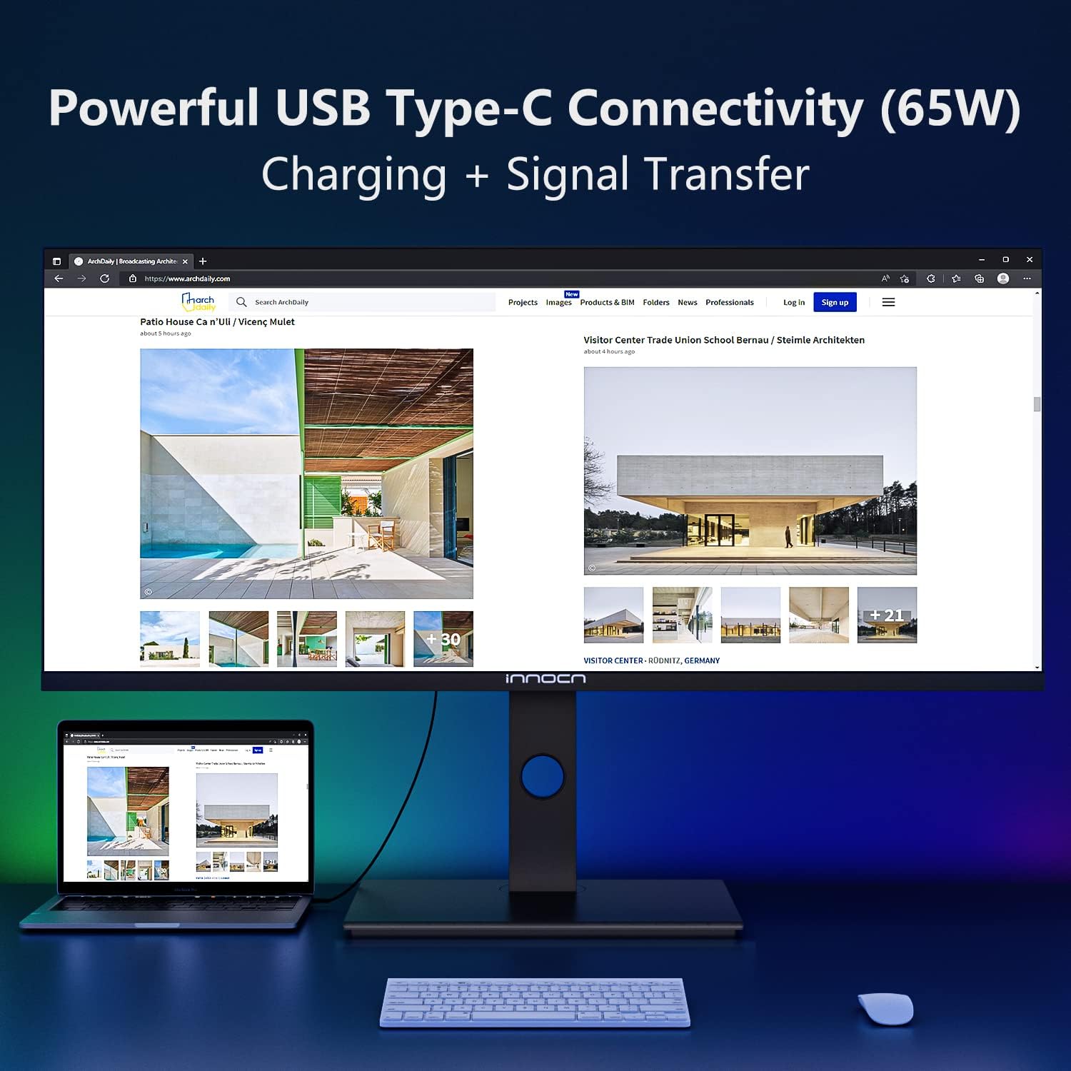 INNOCN 34' Ultrawide WQHD 3440 x 1440p 144hz PC Gaming Monitor Adaptive-Sync G-SYNC Compatible, USB C, HDMI 2.0, DP 1.4, USB Hub, PIP/PBP, Built-in Speaker, Height Adjustable, Eye Care
