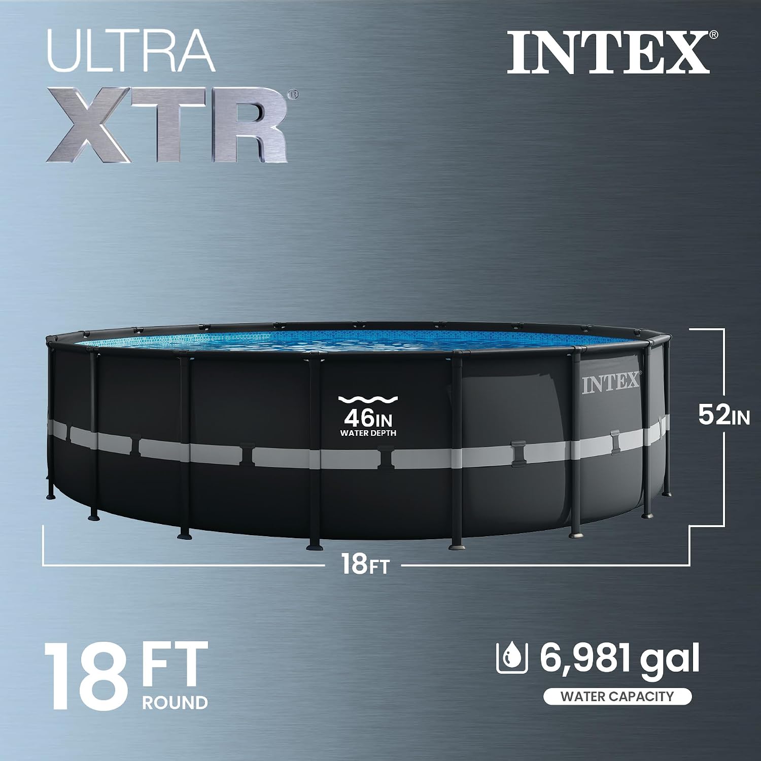 INTEX 26329EH Ultra XTR 18ft x 52in Above Ground Swimming Pool Set with Sand Filter Pump and Cleaning Maintenance Kit