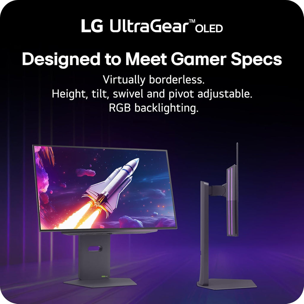 LG 27GX790AB 27 inch OLED QHD 480Hz 0.03ms G-Sync AMD FreeSync Premium Pro Gaming Monitor - Black