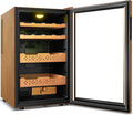 70L Upgraded Electric Humidor, 400 Counts Large Capacity,Thermostatic Electric Cooler Cabinet with Digital LED Screen, Safety Lock,Smart Humidity & Temp Control, Gifts for Men