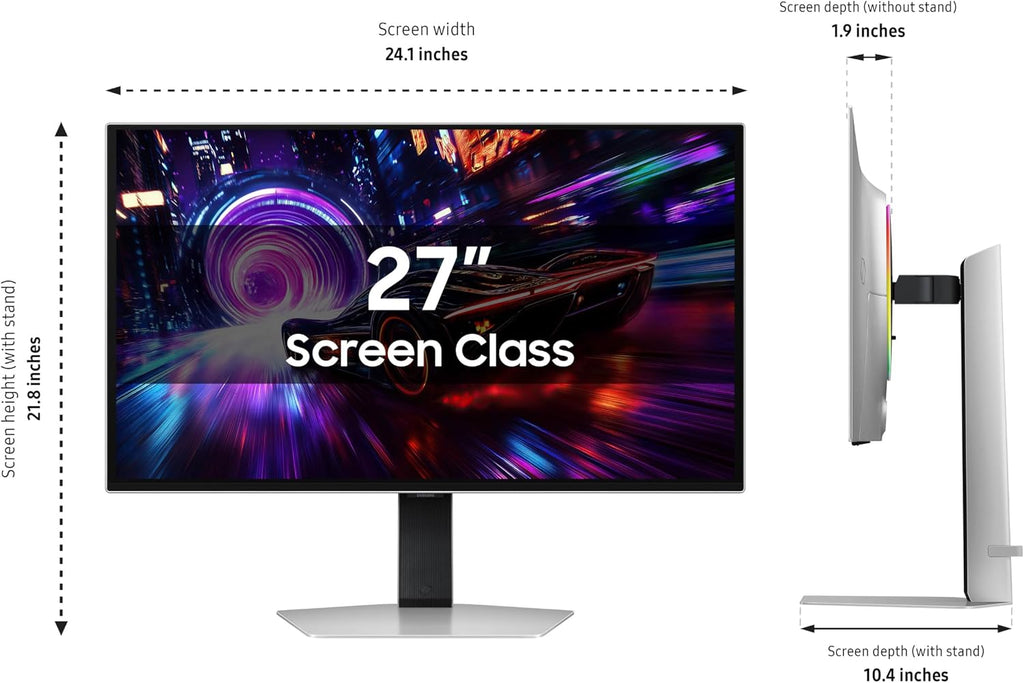Samsung LS27FG810SNXZA 27' Odyssey OLED 4K 240Hz Gaming Monitor with G733 Headset, G515 Keyboard, and G502 Mouse (2025)