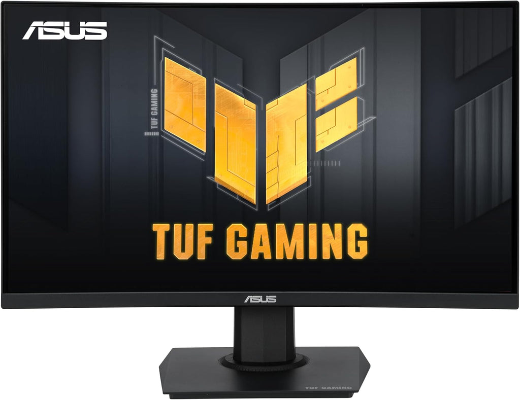 ASUS TUF Gaming 24' (23.6 inch viewable) Curved Monitor (VG24VQER) – FHD, 180Hz, 1ms, DCI-P3 90%, Extreme Low Motion Blur Sync, FreeSync, Shadow Boost, Eye Care, DisplayWidget Center, 3yr Warranty