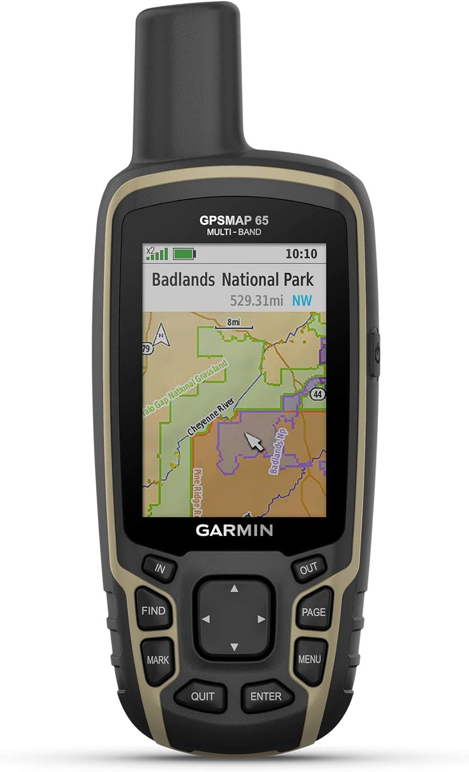 Garmin GPSMAP 65, Button-Operated Handheld with Expanded Satellite Support and Multi-Band Technology, 2.6' Color Display, 010-02451-00 (Renewed)