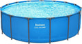 Bestway Steel Pro MAX 15' x 48' Above Ground Pool, Round Metal Frame Outdoor Swimming Pool for Backyard, Blue, Pool ONLY