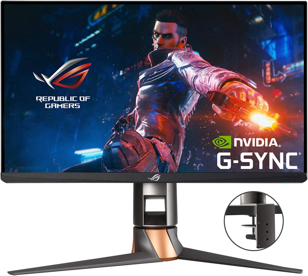 ASUS ROG Swift 360Hz PG259QNR 24.5' HDR Gaming Monitor, 1080P Full HD, Fast IPS, 1ms, G-SYNC, ULMB, NVIDIA Reflex Latency Analyzer, HDMI DisplayPort USB, Desk Mount Kit, VESA Wall Mountable, HDR10