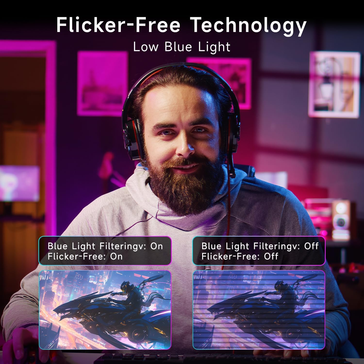 ArcticPro 24.5 inch 320Hz/300Hz/240Hz Gaming Monitor, FHD 1080p Computer Monitor, 1ms, IPS Panel, Adaptive sync, NTSC 85%, sRGB 120%, Ultra Slim, DP x2, HDMI x2, VESA, with DP Cable up to 320Hz