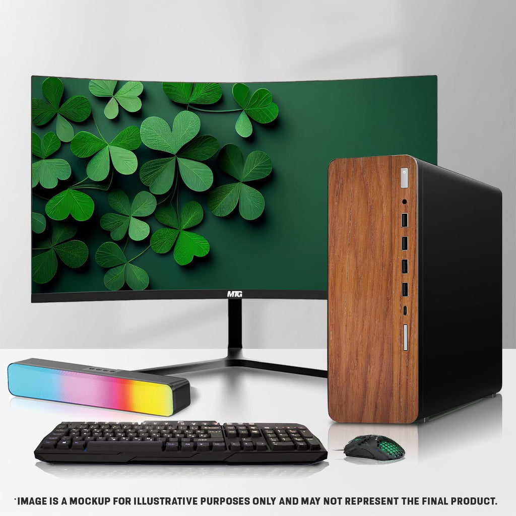 HP Dark Dual Premium Desktop Computer PC – AMD Processor,16GB RAM,512GB SSD,24 Inch Curved Monitor,RGB Keyboard with AI Copilot Key and Mouse,RGB Soundbar,Windows 11(Renewed)