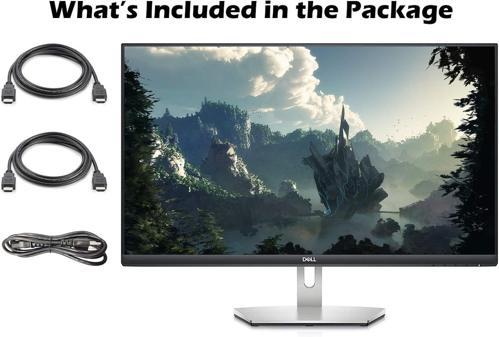 Dell 27-inch QHD 1440p (2560 x 1440) IPS Ultra-Thin Bezel Monitor, 75Hz Refresh Rate, ADM FreeSync, HDMI, DisplayPorts, Built in Speakers, VESA Certified, Sliver