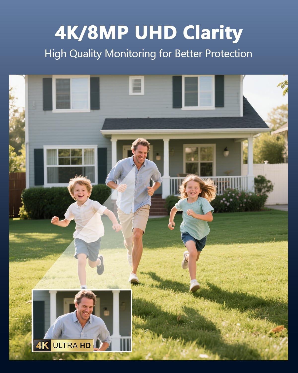 (2026 Update) 4K PoE Security Camera System w/PIR & AI Human Detection, 8CH NVR w/ 2TB HDD, 6 Cameras, 130° Ultra Wide Angle, 45-Day Recording, 2-Way Audio, Remote Control, No Monthly Fee