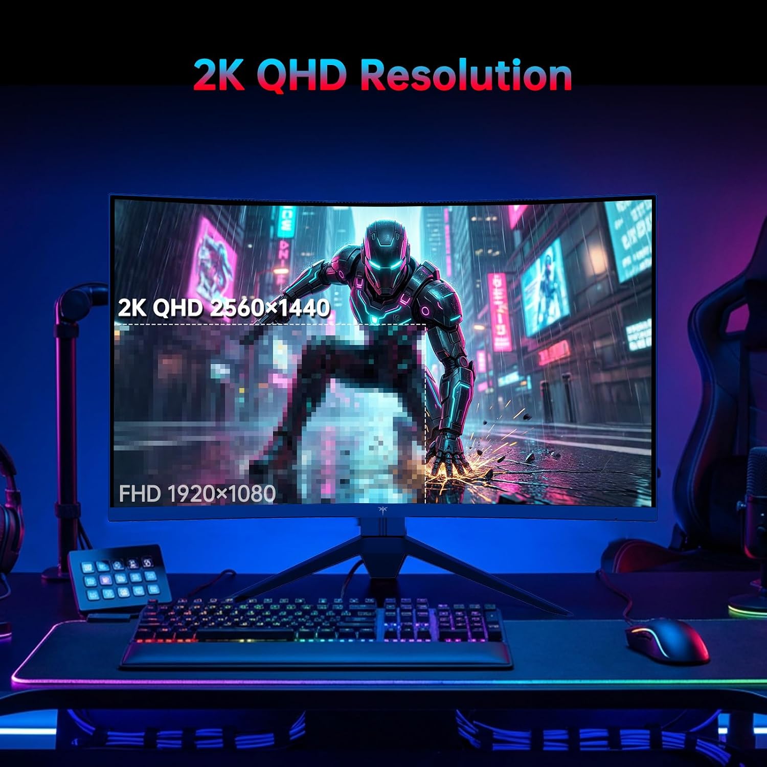 KTC 27 Inch 240Hz Curved Gaming Monitor, 2K QHD 2560x1440P Computer Monitor with 1000R, 2500:1 Contrast, Adaptive Sync, DP 1.4, HDMI 2.0, VESA, Tiltable, H27S25E