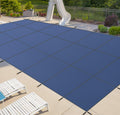 iCOVER Inground Pool Safety Cover, 16x32ft Rectangle Winter Safety Pool Cover for Inground Swimming Pools, Winter Pool Cover, Pool Covers for Inground Pools, Triple Stitched for High Strength, Blue