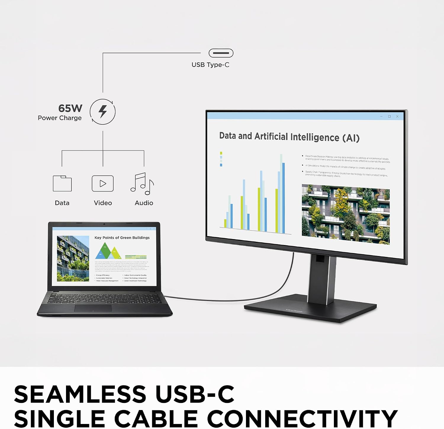 ViewSonic VG2752-2K 27 Inch 1440p Monitor, IPS Display with 100Hz for Smooth Home and Office Productivity, Full Ergonomic Adjustability, 5-Port USB Hub, 65W USB-C, HDMI, and DisplayPort Inputs