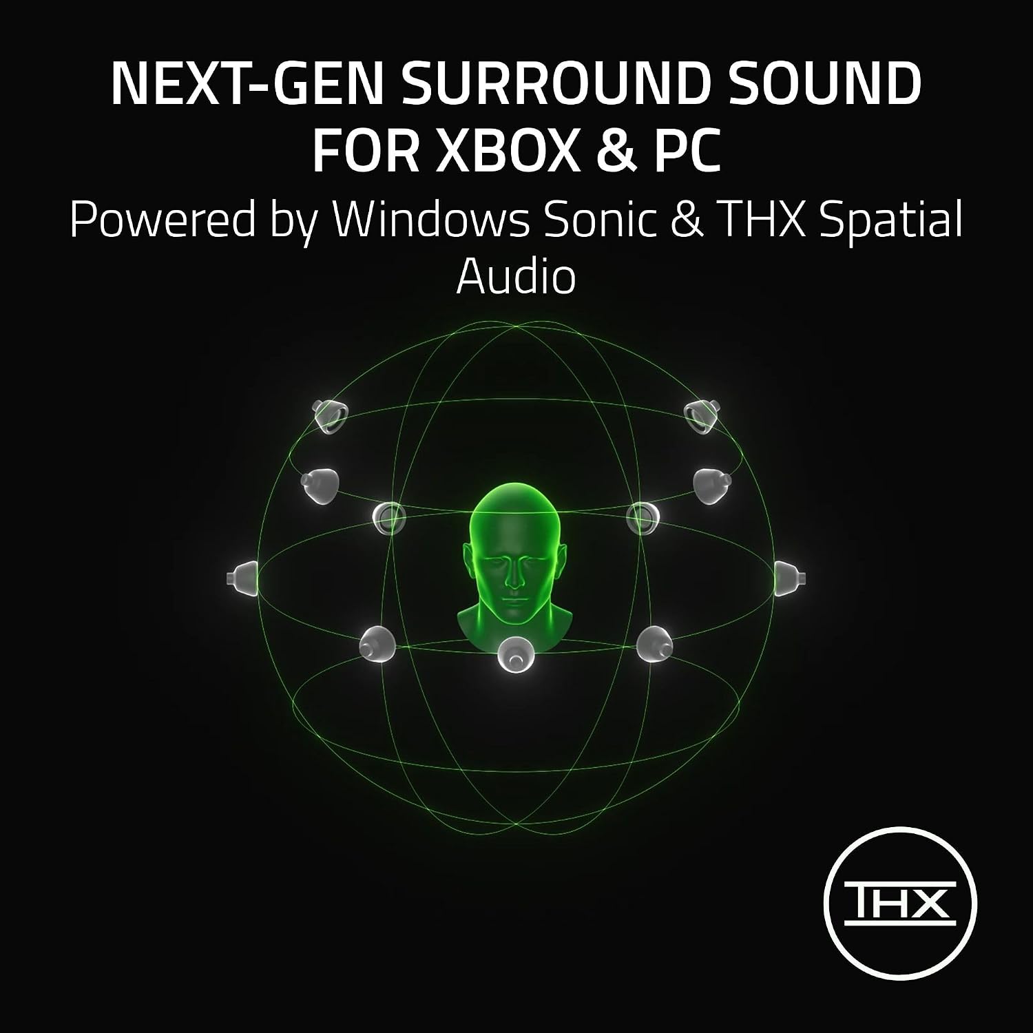 Razer BlackShark V3 Wireless Gaming Headset for Xbox: 50mm Drivers - Super Wideband Mic - 2.4 GHz, Bluetooth, USB - Works with PC, Mac, PS5, Nintendo Switch, Smartphone - Long Battery Life - Black