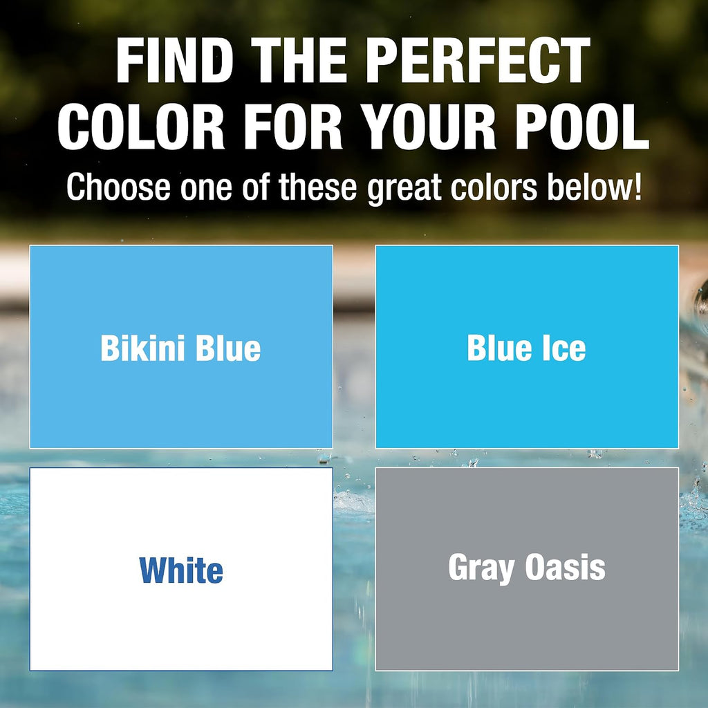 Doheny's Pro-Grade High Build Self-Priming Epoxy Swimming Pool Paint | Formulated for Excellent Stain, Chemical, and Abrasion Resistance | VOC Compliant (Bikini Blue)
