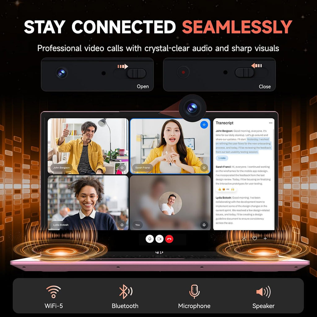 NIMO 2026 Laptop 15.6' FHD – AMD Ryzen 7 7735HS 8C/16T, Radeon 680M, 32GB DDR5, 1TB NVMe SSD, Backlit Keyboard, Fingerprint Unlock, 100W USB-C PD – Ideal for Students, Professionals, Creators