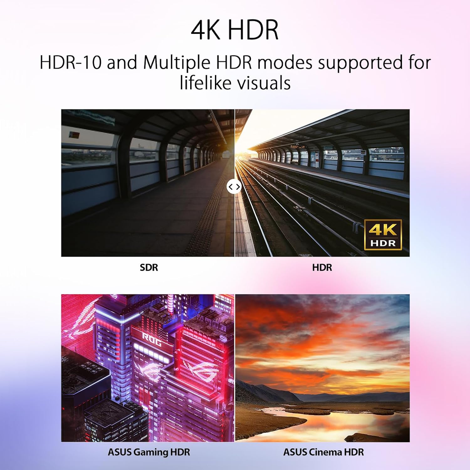 ASUS 32' 4K UHD Monitor, 3840 x 2160 IPS Display, HDR10, Adaptive-Sync, 99% sRGB, Built-in Speakers, Eye Care, DisplayPort HDMI, VESA Mountable Professional Desktop Gaming Display - Black