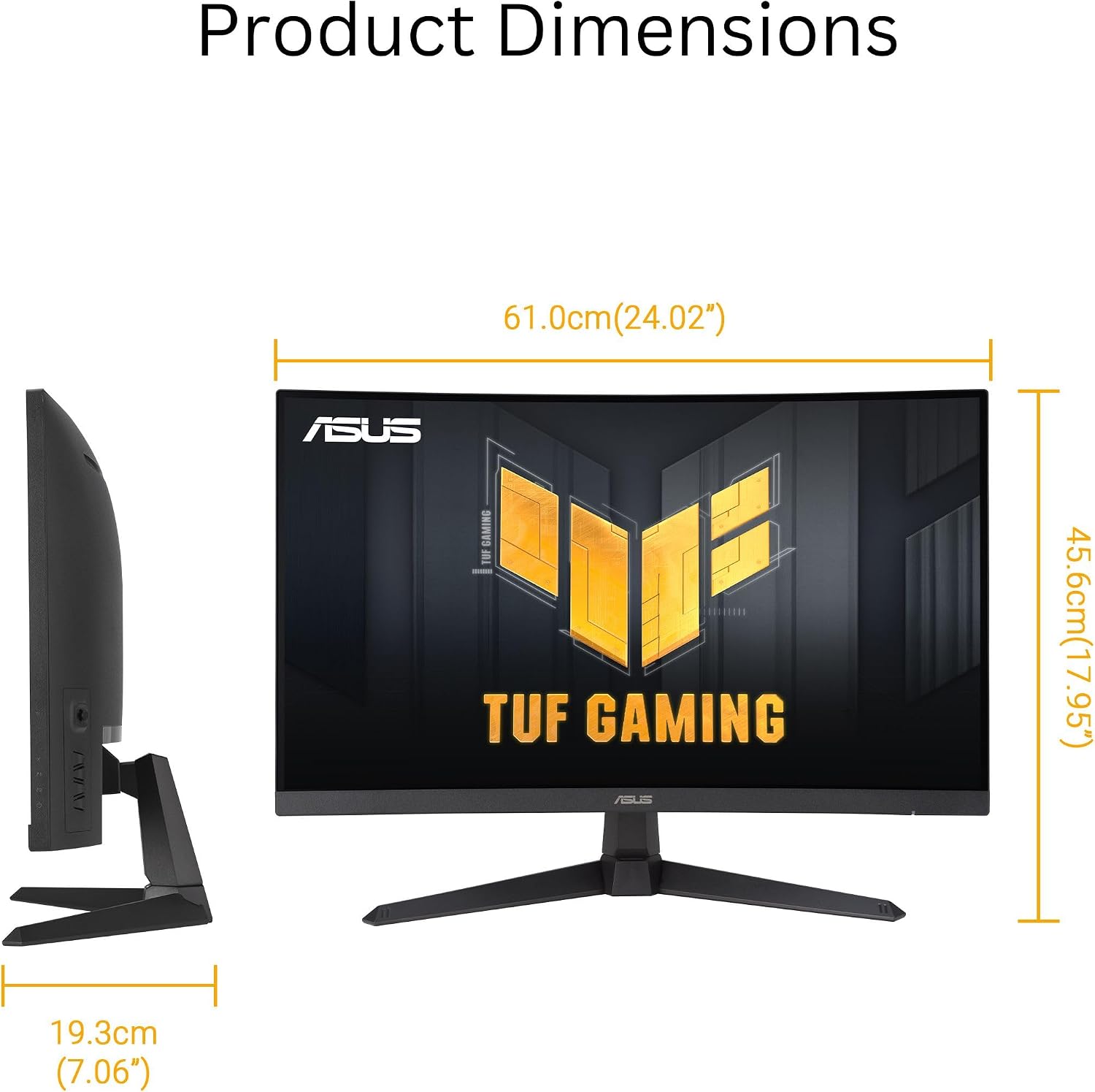 ASUS TUF Gaming 27' 1080P Curved Monitor (VG27VQM1B) – Full HD, 1500R, 280Hz, 1ms, Extreme Low Motion Blur, FreeSync Premium, Shadow Boost, Eye Care, 90% DCI-P3 (Renewed)