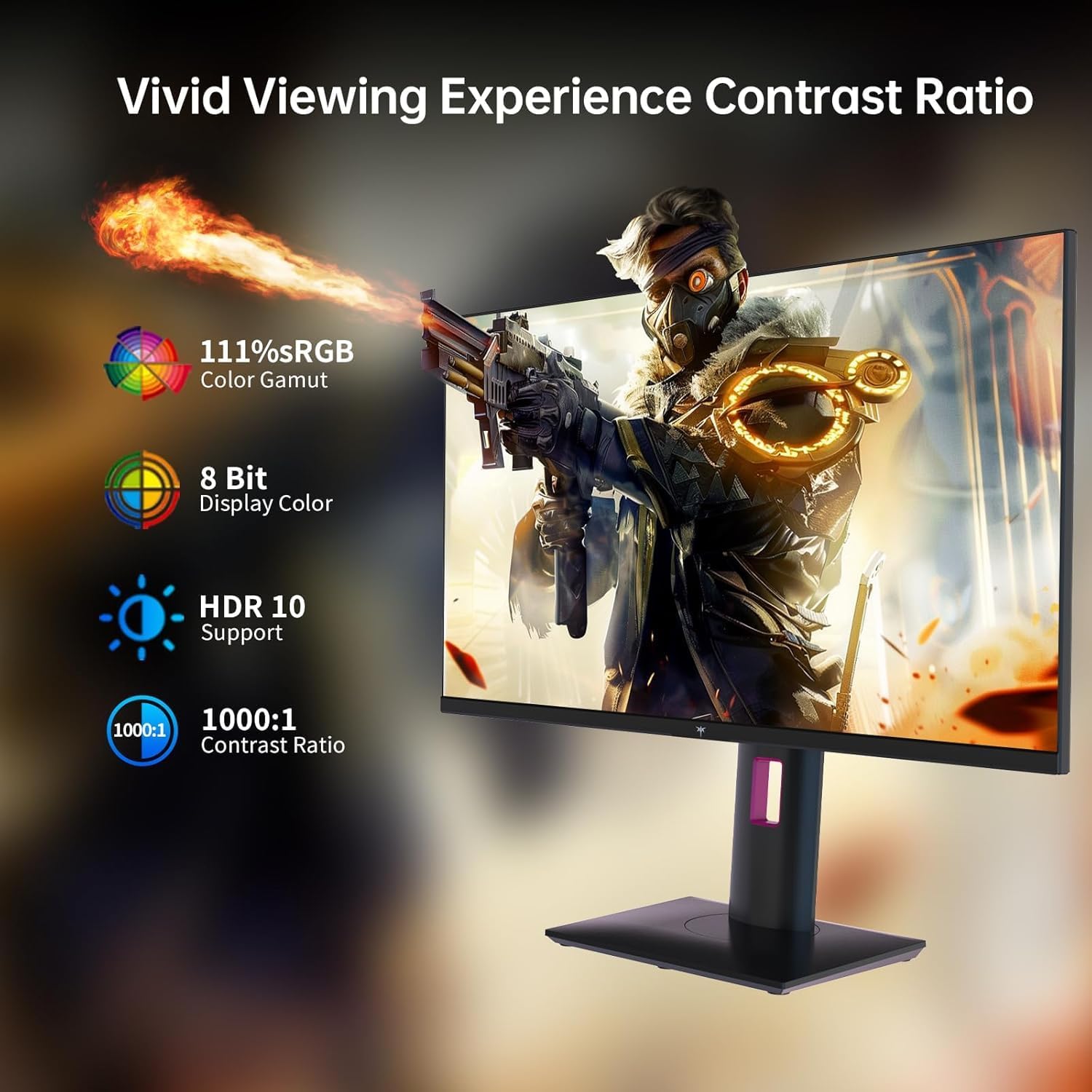 KTC 27 inch Gaming Monitor 240Hz Monitor 111% sRGB Height Tilt Swivel Pivot FreeSync IPS FHD(1920 x 1080) DMI 2.0 DP 1.4 Frameless, Xbox PS5 Switch