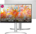 LG 27 inch 4K UHD (3840x2160) Ultrafine IPS Monitor, VESA DisplayHDR 400, 5ms, 95% DCI-P3, Dynamic Action Sync, USB Type-C 90W PD, HDMI, DisplayPort, Height/Tilt/Pivot Adjustable Stand, White