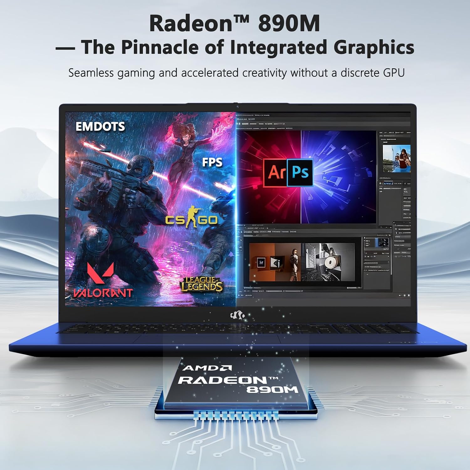 NIMO 17.3 AI-Laptop Copilot+ PC, AMD Ryzen AI 9 HX 370(12C/24T, 50 Tops NPU) Radeon 890M, 64GB DDR5 RAM 4TB SSD, 144Hz FHD, PD 100W USB-C 4.0, AI-PC for Mobile Workstation Programmer Business-Gaming