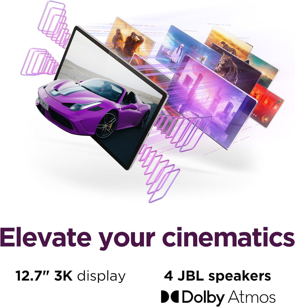 Lenovo Idea Tab Pro with Google Gemini - Student Tablet - 12.7' 3K LCD Display - 8 GB Memory - 128 GB Storage - MediaTek Dimensity 8300 - Includes Pen and Folio Case