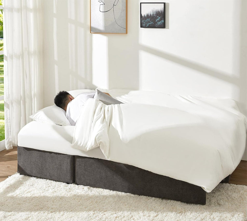 PaPaJet Sofa Bed, Sleeper Sofa with Storage Chaise, L Shaped Sofa with Pull Out Bed, Oversized Sofas for Living Room, Gray