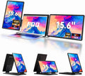 15.6' Laptop Screen Extender, FHD IPS Dual/Triple Screen Portable Monitor for Laptop 13-17.3', Plug n Play Extra Screen Detachable Laptop Monitor Extender for Win/Mac-S9H