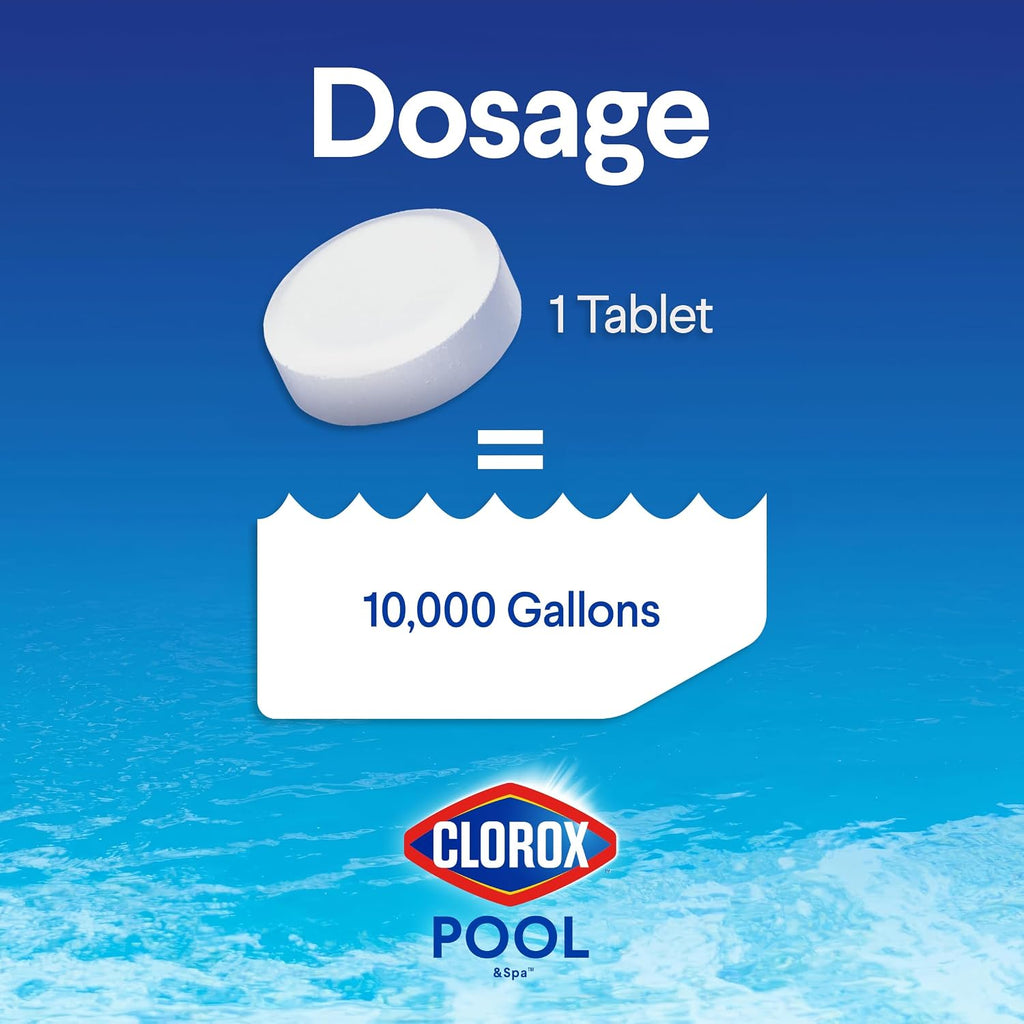 CLOROX Pool&Spa Active99 3' Chlorinating Tablet, Kills Bacteria & Stops Algae, 35LB