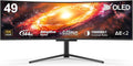 INNOCN 49' OLED Ultrawide Curved Monitor 5K2K 5120 x 1440p 144Hz, 0.03ms, Computer Monitor for AI PC, USB Type C 90W, HDMI 2.1, DisplayPort, USB Hub, Speakers, Adaptive-Sync, Adjustable Stand, Black