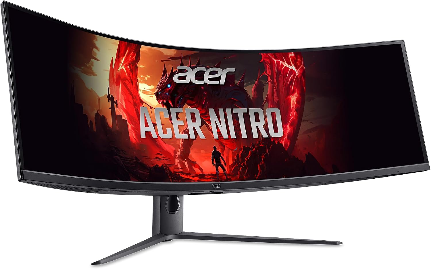 Acer Nitro 49' Gaming Monitor | UltraWide DQHD 5120 x 1440 | 1000R 32:9 Curved | AMD FreeSync | 240Hz Refresh Rate | 3ms (G to G) | 1 x Display Port 1.4 & 2 x HDMI 2.0 Ports | EI491CUR W3biiphx