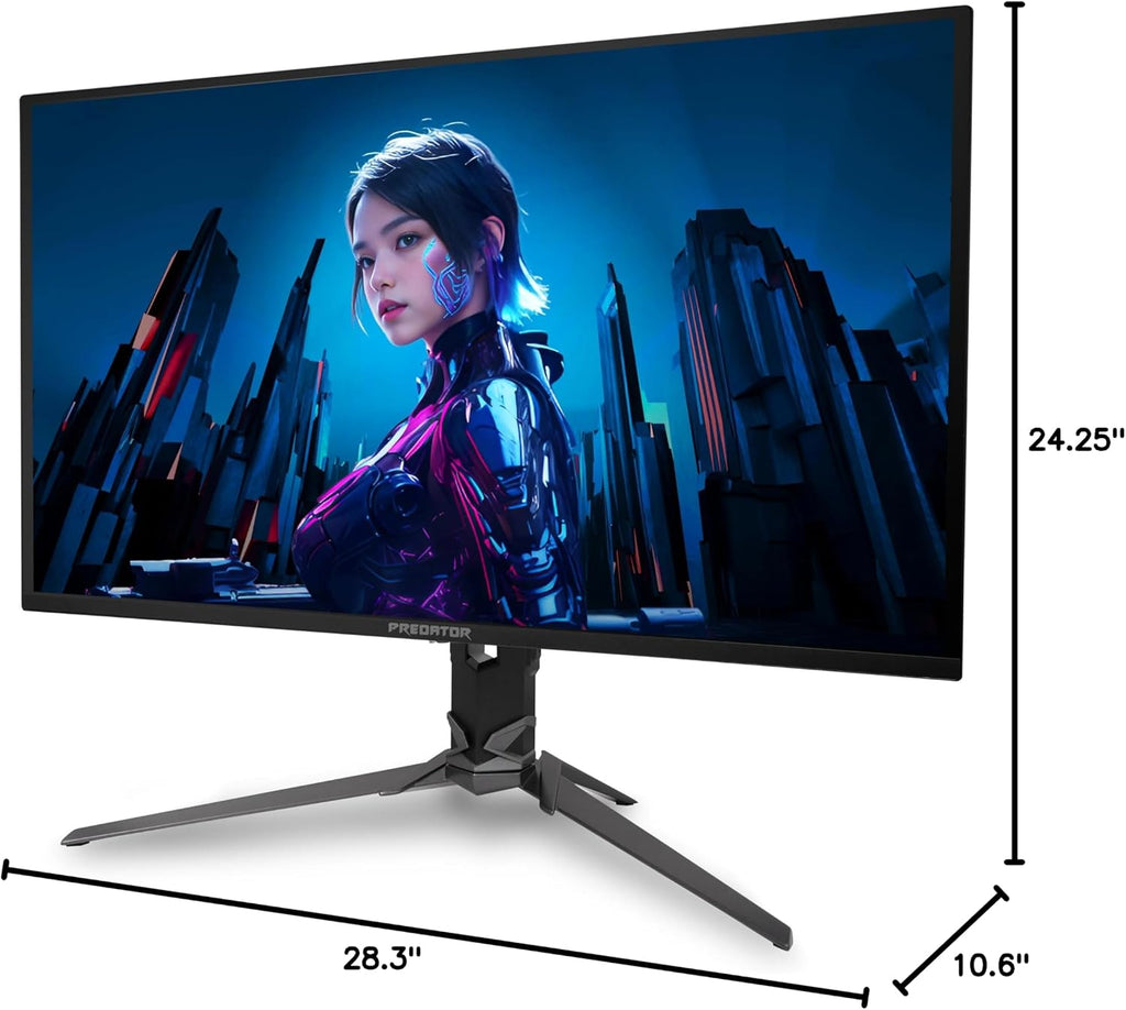 acer Predator Gaming Monitor | 31.5' UHD 3840 x 2160 OLED | AMD FreeSync Premium Pro | 165Hz | 0.03ms | VESA DisplayHDR True Black 400 | DCI-P3 99% | Display Port 1.4 & 2 x HDMI 2.1 | X32 V2bmiiphx