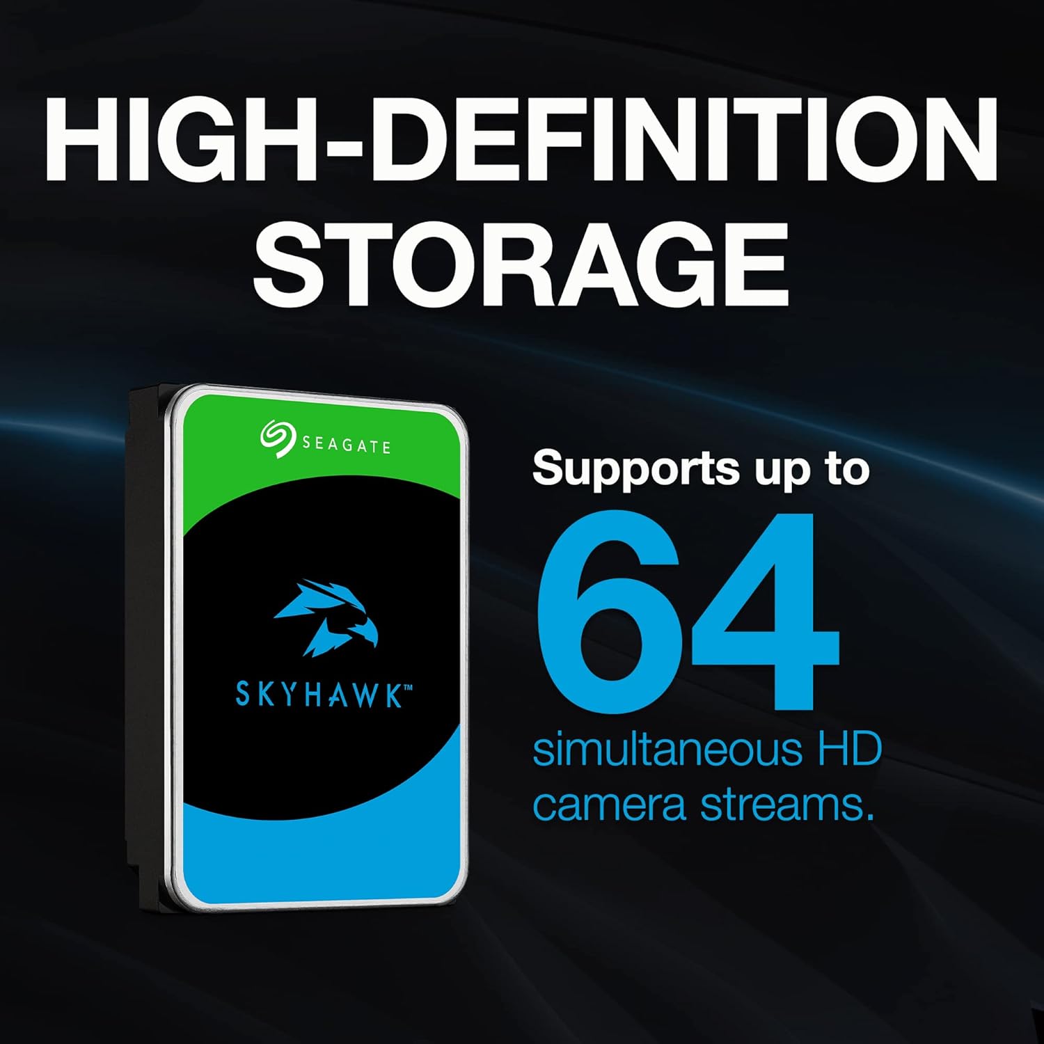 Seagate Skyhawk 6TB Video Internal Hard Drive HDD – 3.5 Inch SATA 6Gb/s 256MB Cache for DVR NVR Security Camera System with in-House Rescue Services (ST6000VXZ09/009)