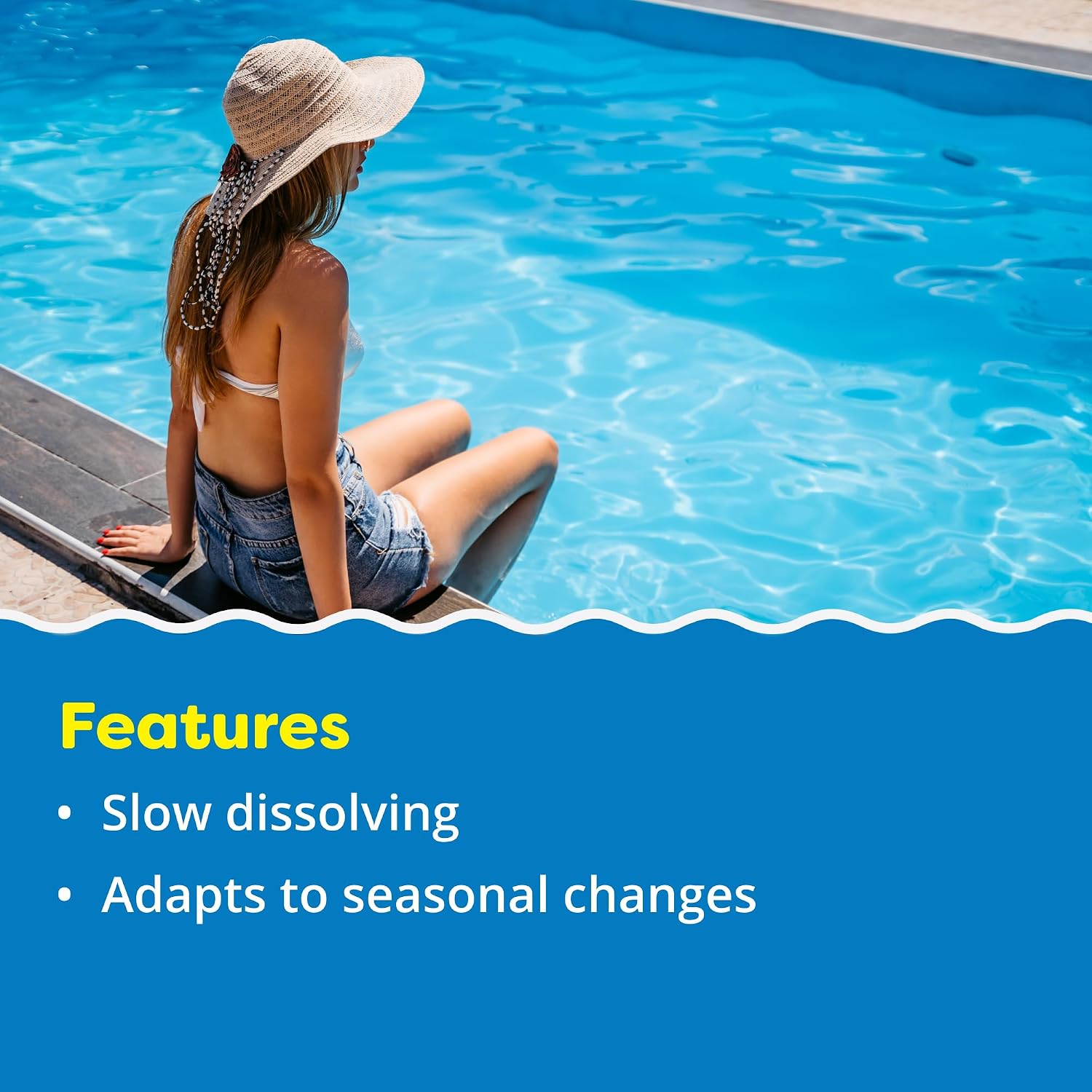 In The Swim 4 Inch Chlorine Sticks for Sanitizing Swimming Pools - Individually Wrapped, Slow Dissolving, Stabilized Chlorine Sanitizer - 90% Available Chlorine, 99% Trichlor - 10 Pounds