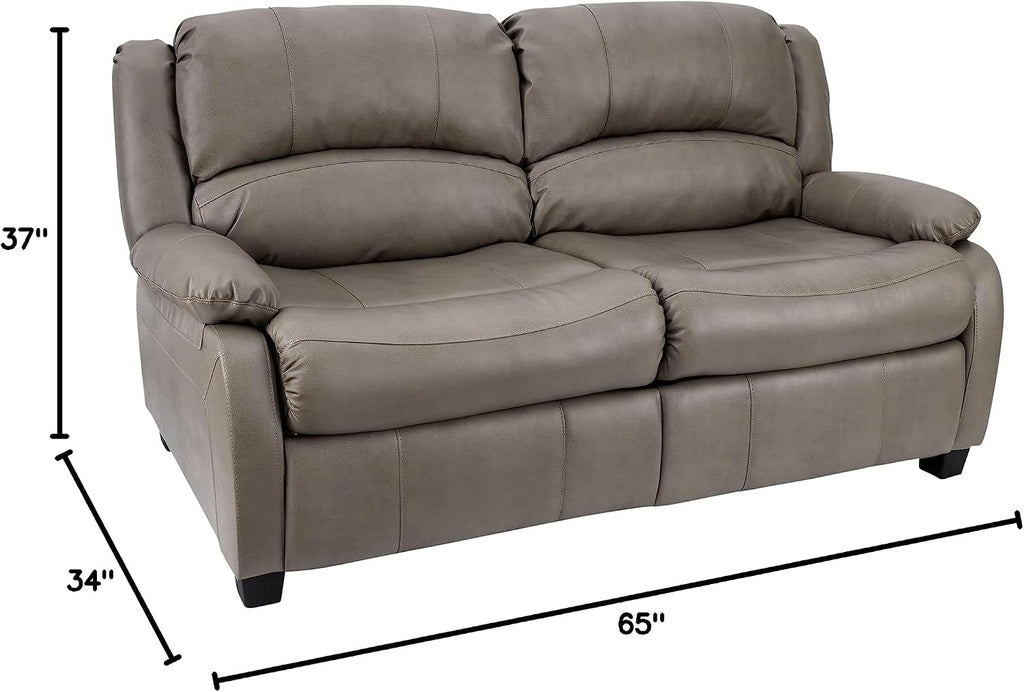 RecPro Charles Collection | 65' RV Hide A Bed Loveseat | Memory Foam Mattress | RV Sleeper Sofa | Pull Out Couch | RV Furniture | RV Loveseat | RV Living Room (Slideout) Furniture | Putty