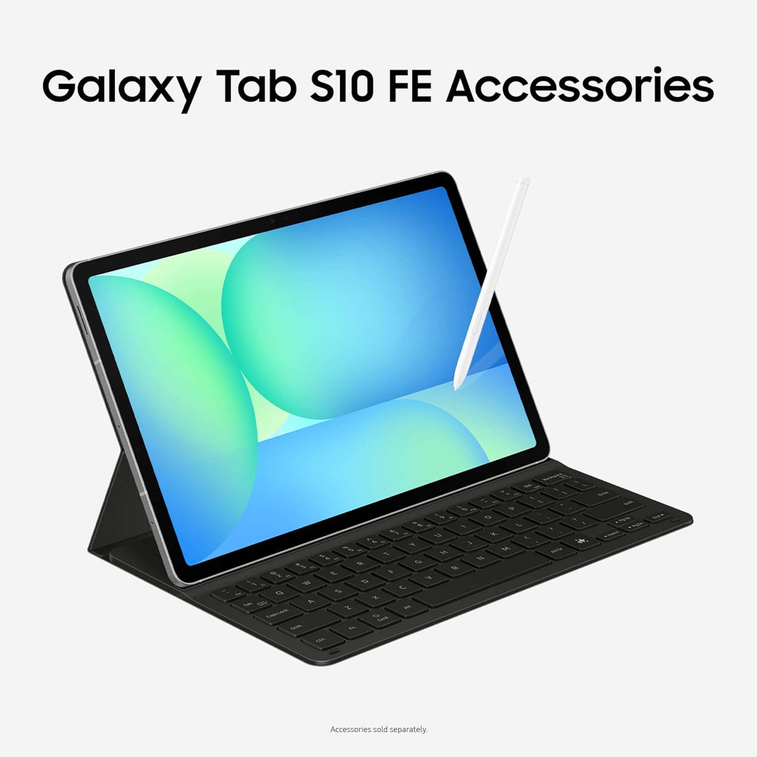 Samsung Galaxy Tab S10 FE 128GB WiFi Android Tablet + Book Cover Keyboard Slim, Large Display, Long Battery Life, Powerful Processor, S Pen, US Version, 2025, 2 Yr Manufacturer Warranty, Gray